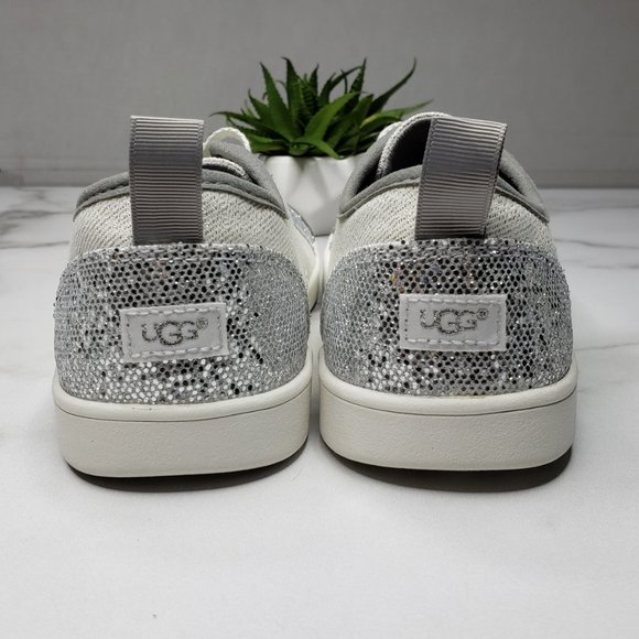 NWOT UGG Canvas Lace-up Sparkle Sneaker, Women's 4 - Picture 3 of 7